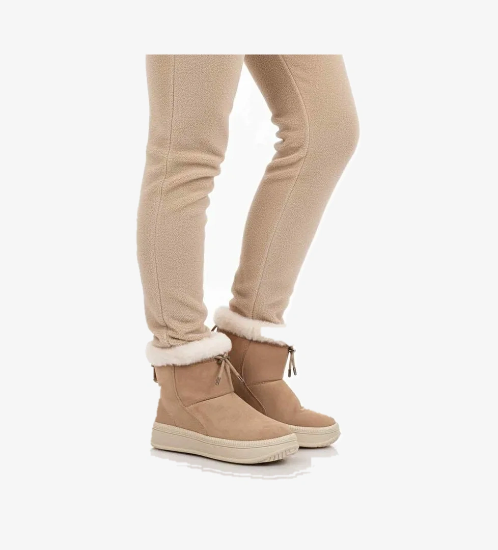 Vizon Kürklü Kaymaz Soğuğa Dirençli Kadın Bot 25003 Z - Görsel 1