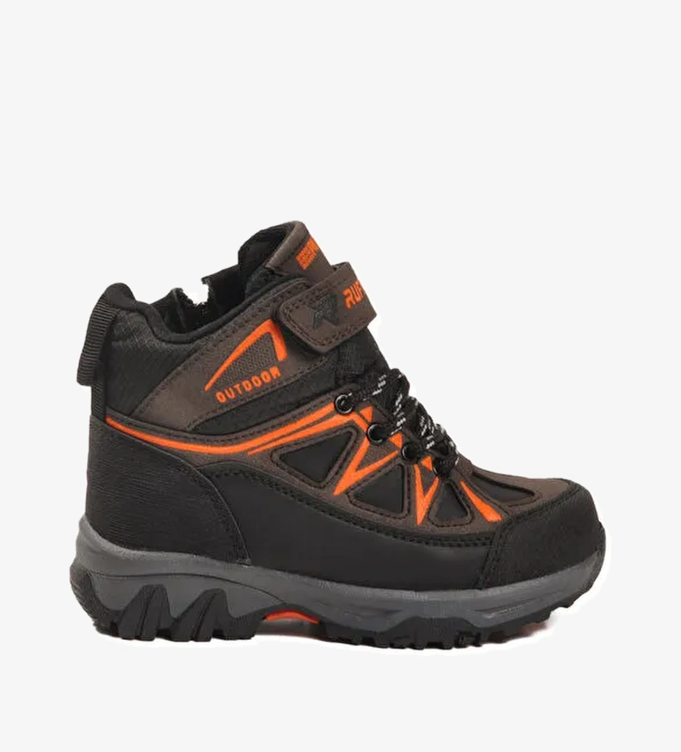 Kahve Turuncu Polarlı Kaymaz Taban Çocuk Outdoor Bot 2301 P