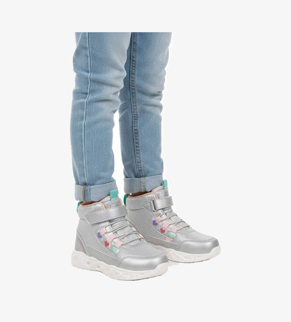 Gümüş Işıklı Cırtlı Kız Çocuk Bot Kids F - Görsel 1