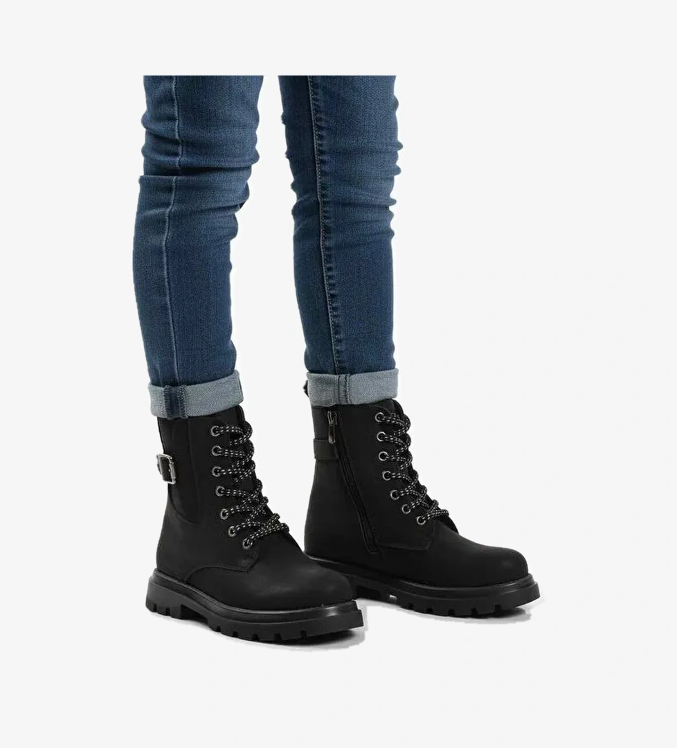 Siyah İçi Polarlı Kaymaz Kız Çocuk Bot Aleda F