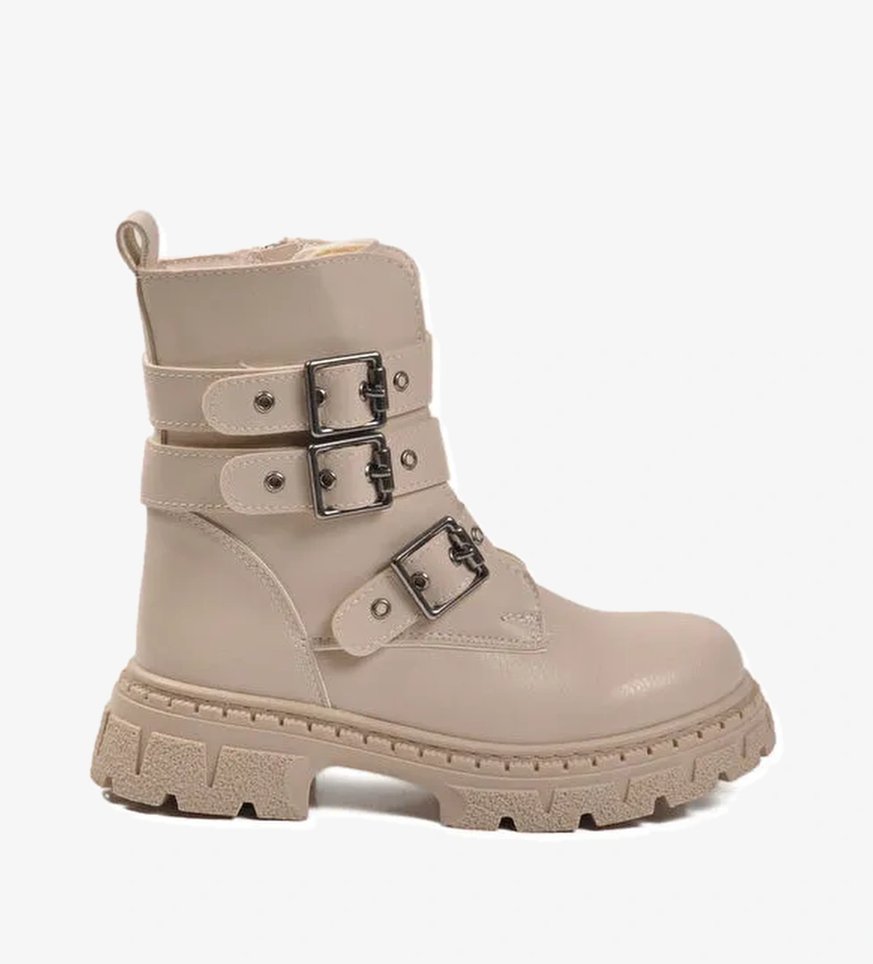 Bej İçi Polarlı Kaymaz Kız Çocuk Bot Caneda F