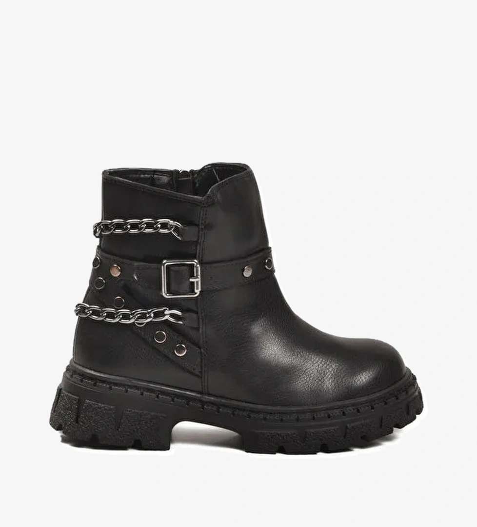 Siyah İçi Polarlı Kaymaz Kız Çocuk Bot Dante F - Görsel 1