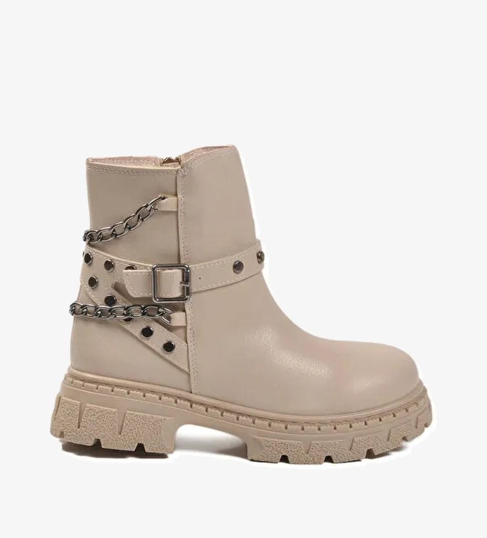 Bej İçi Polarlı Kaymaz Kız Çocuk Bot Dante F