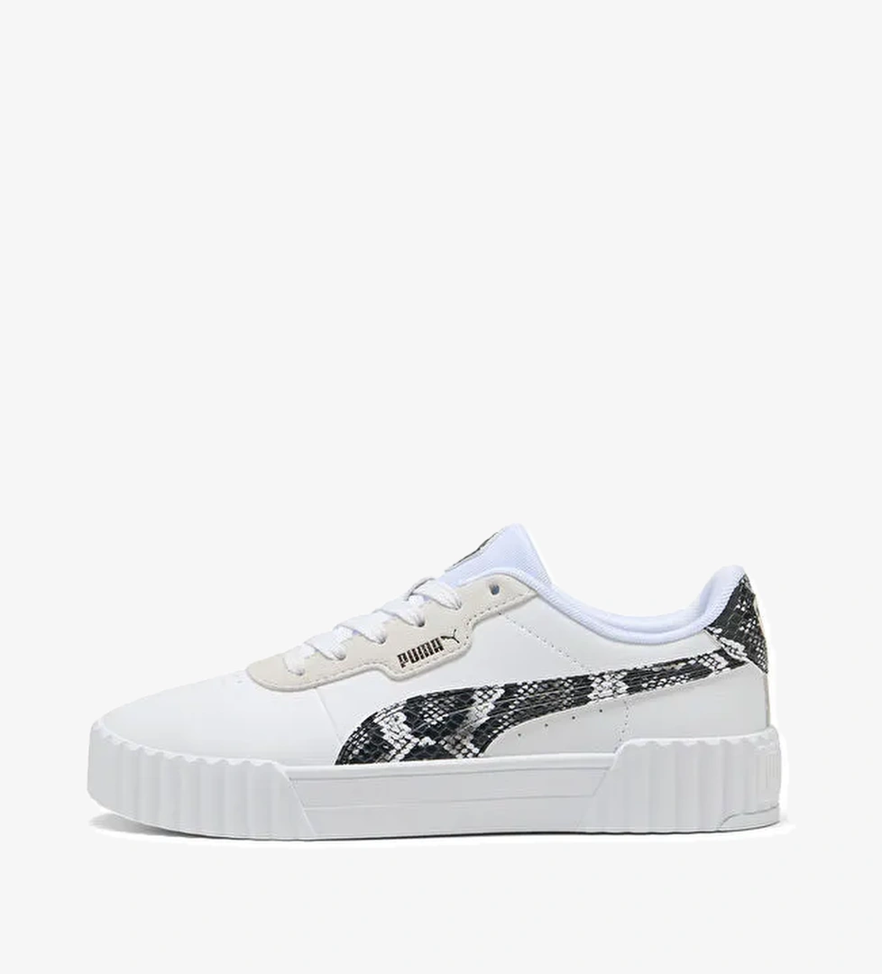 Carina 3.0 Snake Chic Kadın Ekru Sneaker - Görsel 1