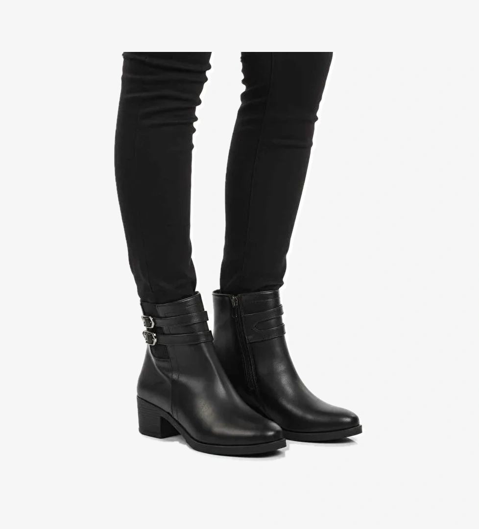 Siyah İçi Kürklü Topuklu Kadın Bot 1006 Z - Görsel 1