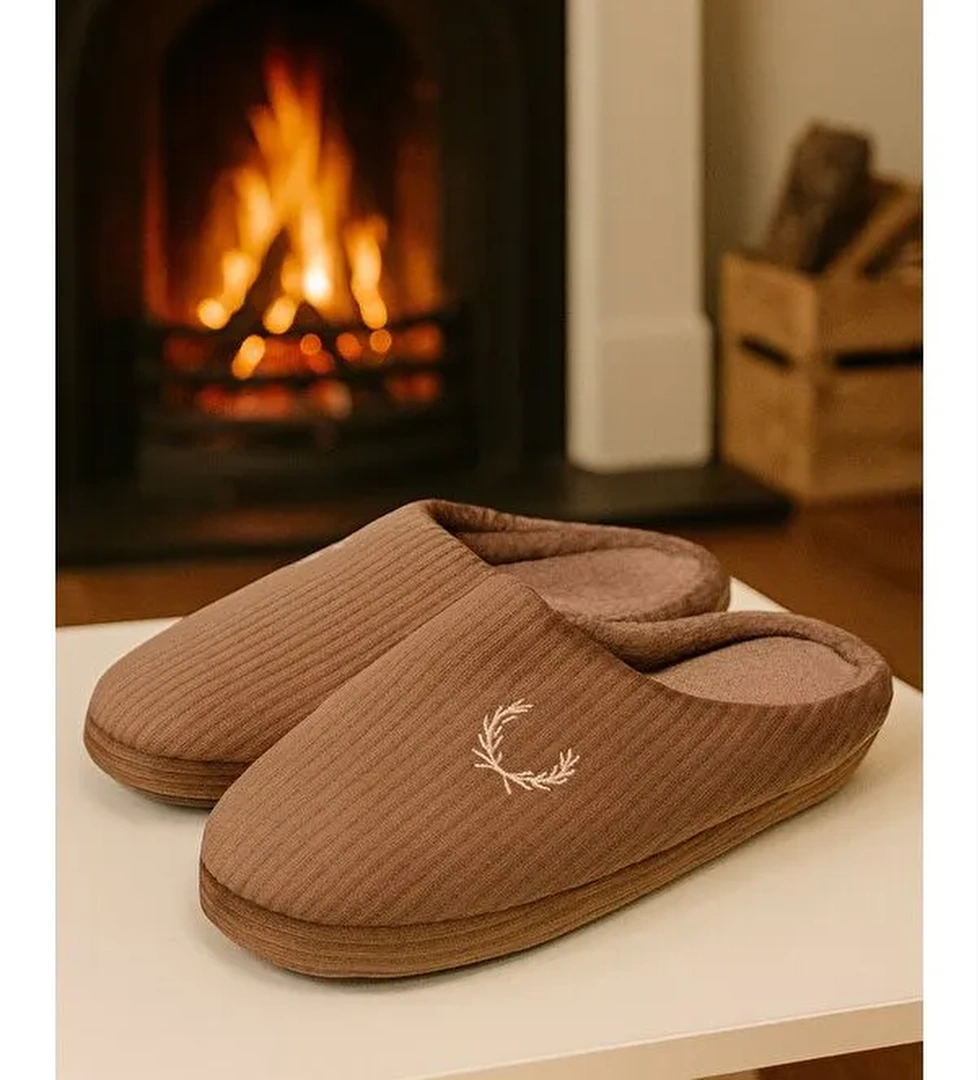 VELVET Erkek Ev Terliği Ses Yapmayan Taban Yünlü Terlik