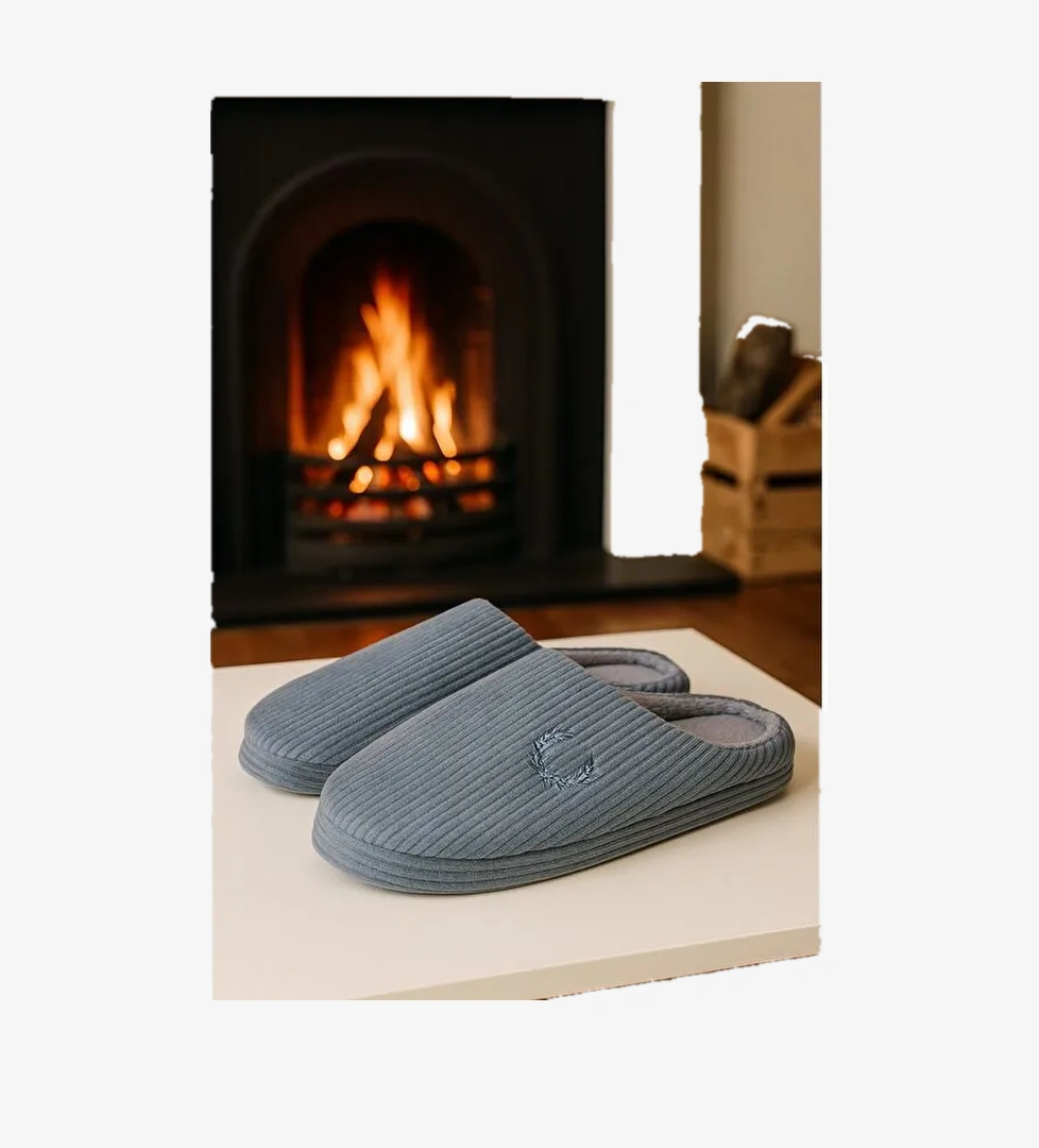 VELVET Erkek Ev Terliği Ses Yapmayan Taban Yünlü Terlik