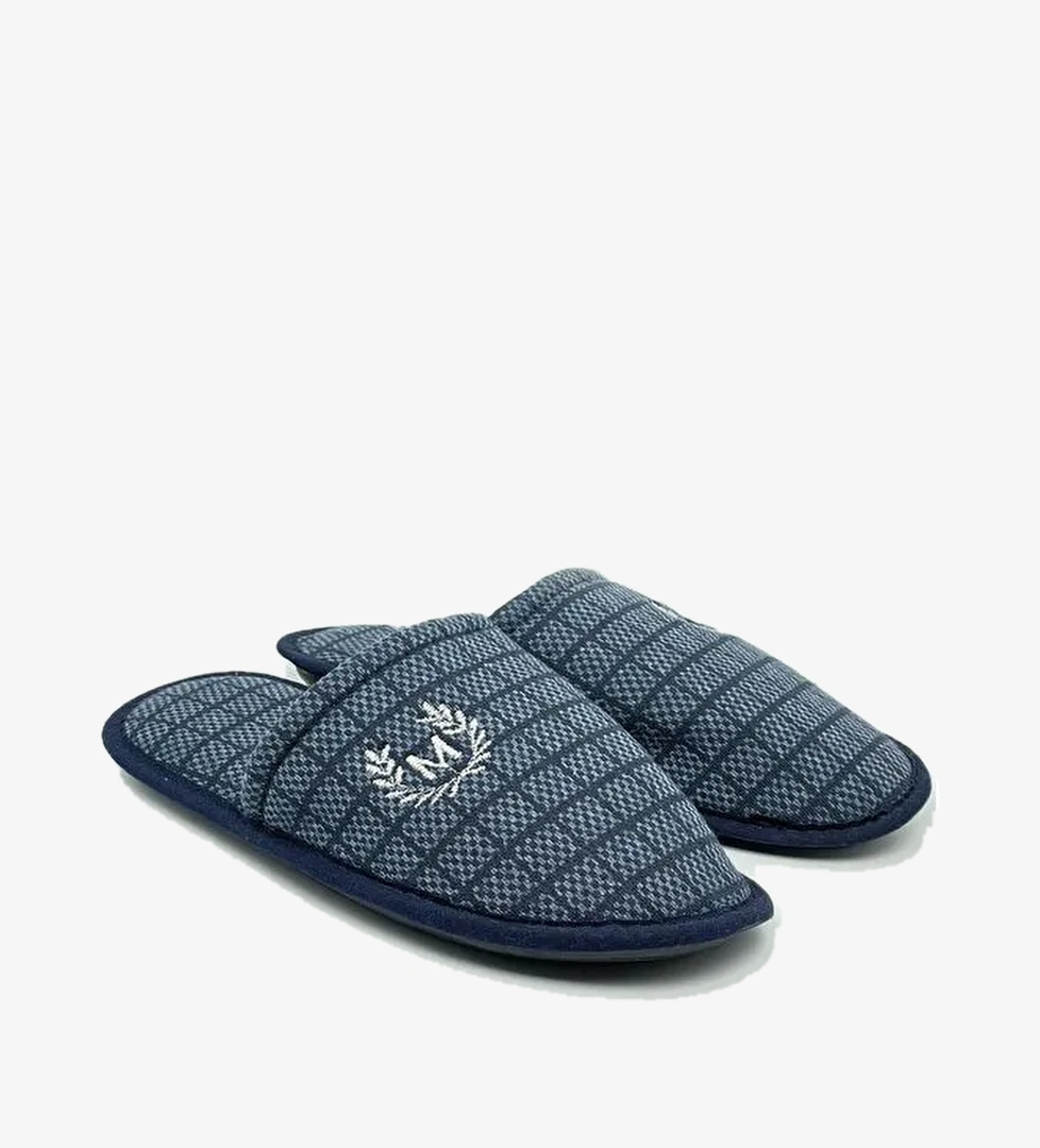 3'LÜ Paket Motif Erkek Terlik Ev Terliği - Görsel 1