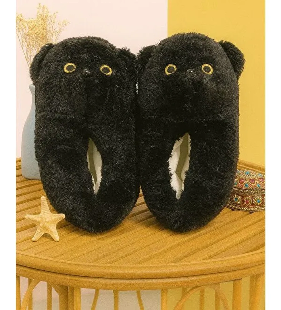 BARNEY Ayıcık Pelüş Unisex Hayvanlı Panduf Ev Ayakkabısı Pufidik