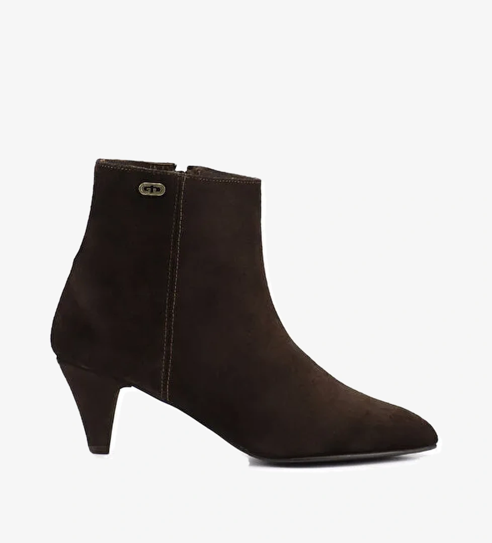 Kadın AÇIK KAHVERENGİ Fermuarlı Sivri Burun Hakiki Deri Bot