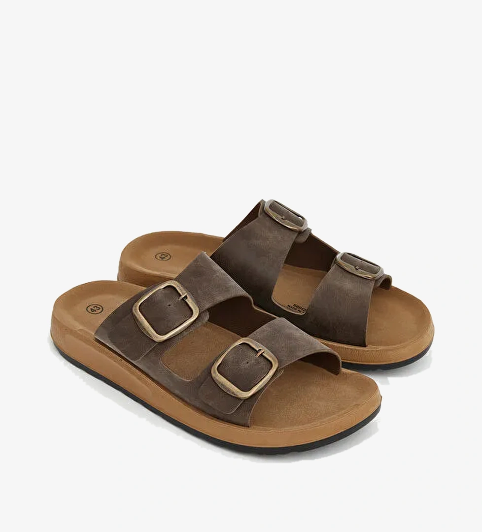 Lcw Steps Siyah Lcw Steps Çift Bantlı Erkek Terlik