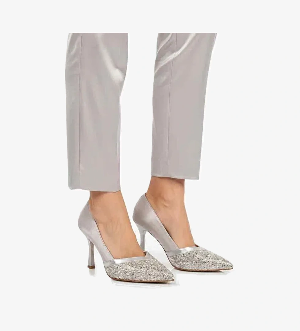 Ayakmod Siyah Ayakmod Saten İşlemeli Taş Kadın Abiye Ayakkabı 357192 Z