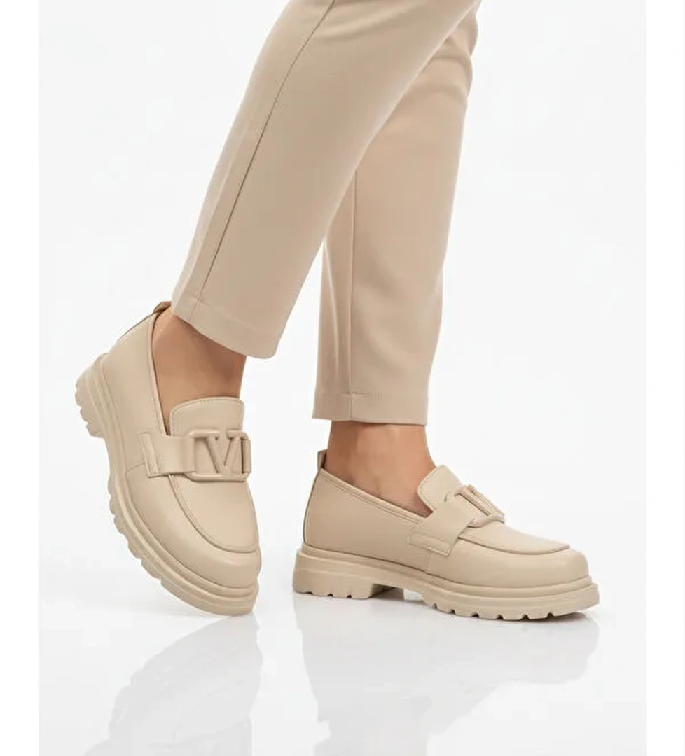 Bej Hafif Esnek Kadin Casual Ayakkabi 2644 Z