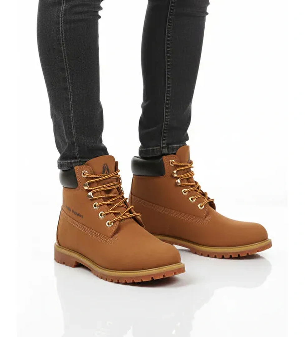 Ayakmod Kahverengi Ayakmod Nubuk Hakiki Deri Kaymaz Erkek Bot 725812 Helppo M