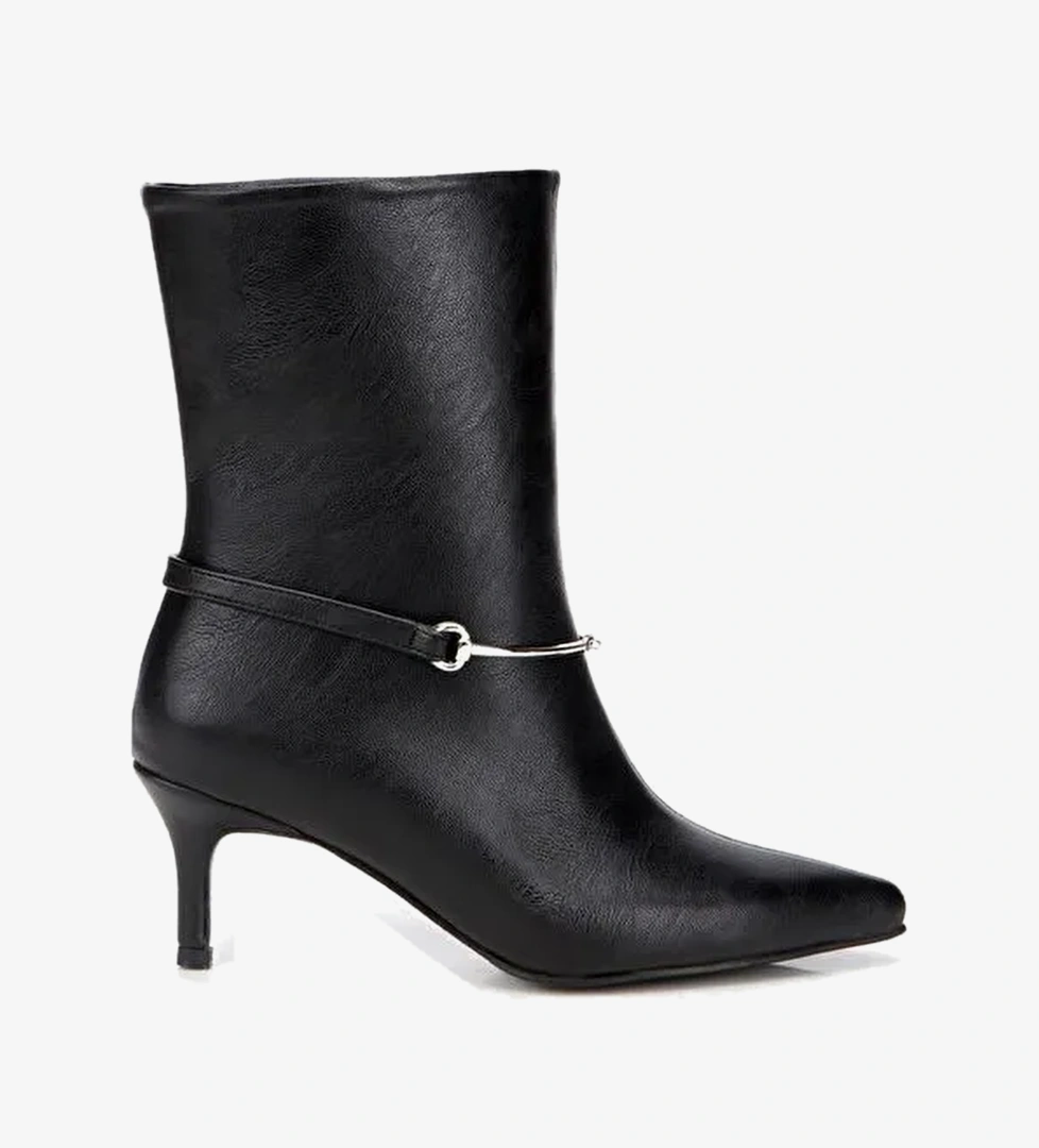 Yaya By Hotiç Kahverengi Yaya By Hotiç Yaya By Kadın Kemer Detaylı Tokalı Bilekte Topuklu Bot