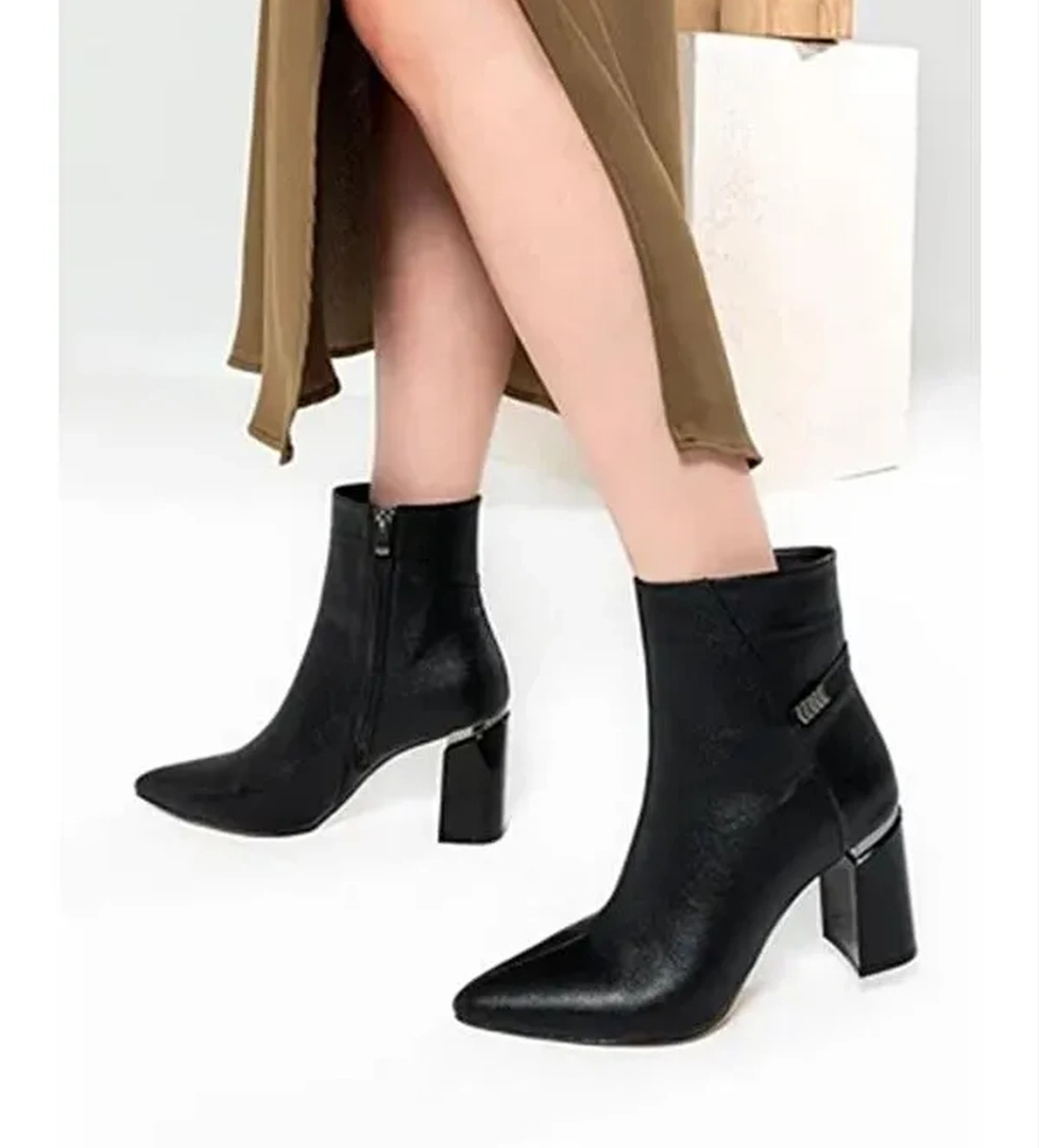 Yaya By Hotiç Kahverengi Yaya By Hotiç Yaya By Kadın Fermuarlı Kalın Topuklu Bot