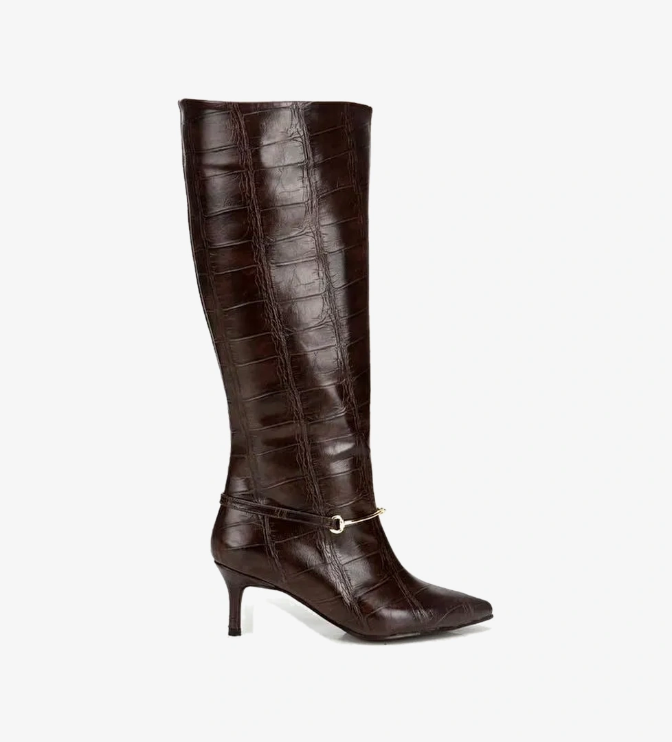 Yaya By Hotiç Siyah Yaya By Hotiç Yaya By Kadın İnce Kemerli Tokalı Topuklu Çizme