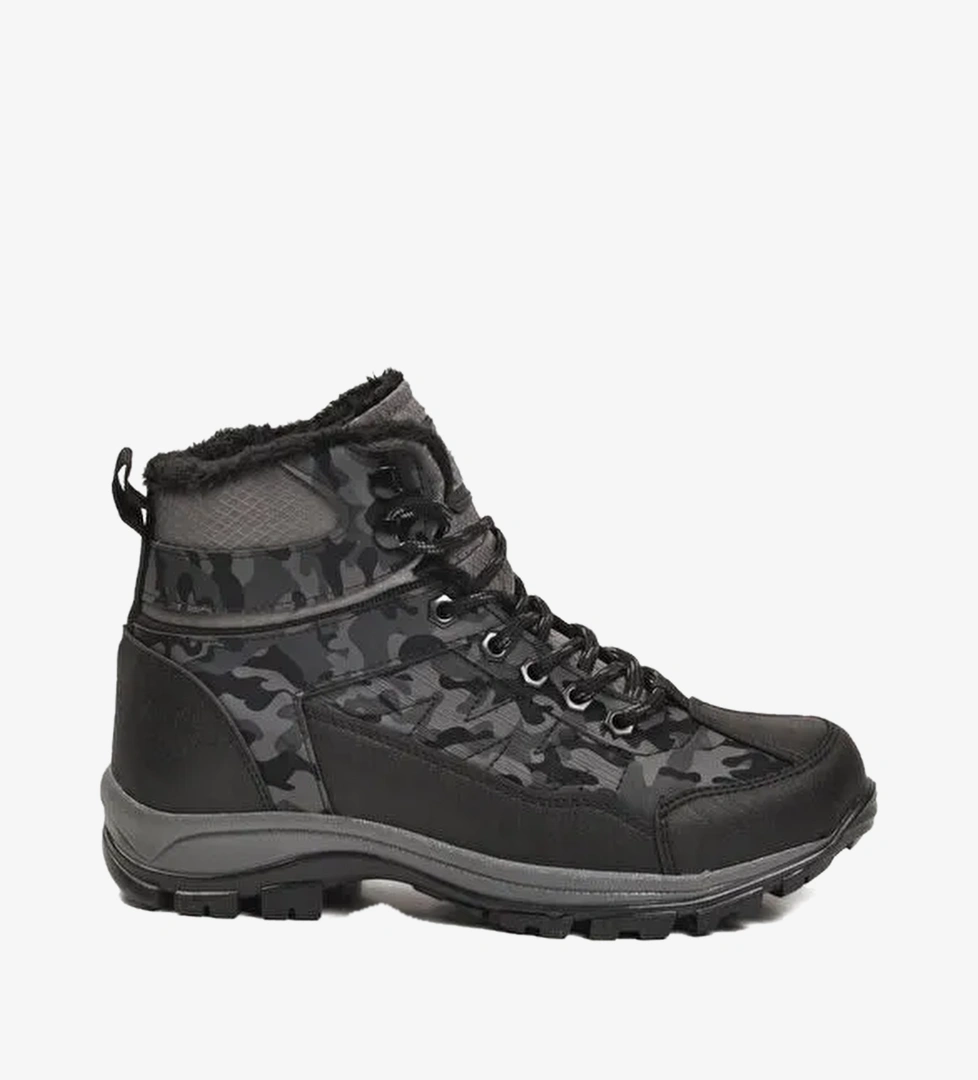 Ayakmod Siyah Ayakmod İçi Kürklü Soğuğa Dirençli Kaymaz Taban Unisex Outdoor Bot 980 G