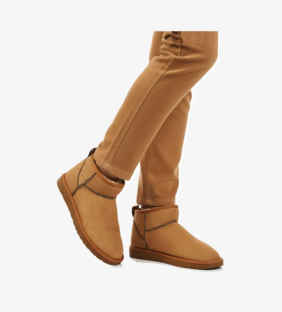 Ayakmod Bej Ayakmod İçi Kürklü Soğuğa Dirençli Kadın Bot U-19 Z