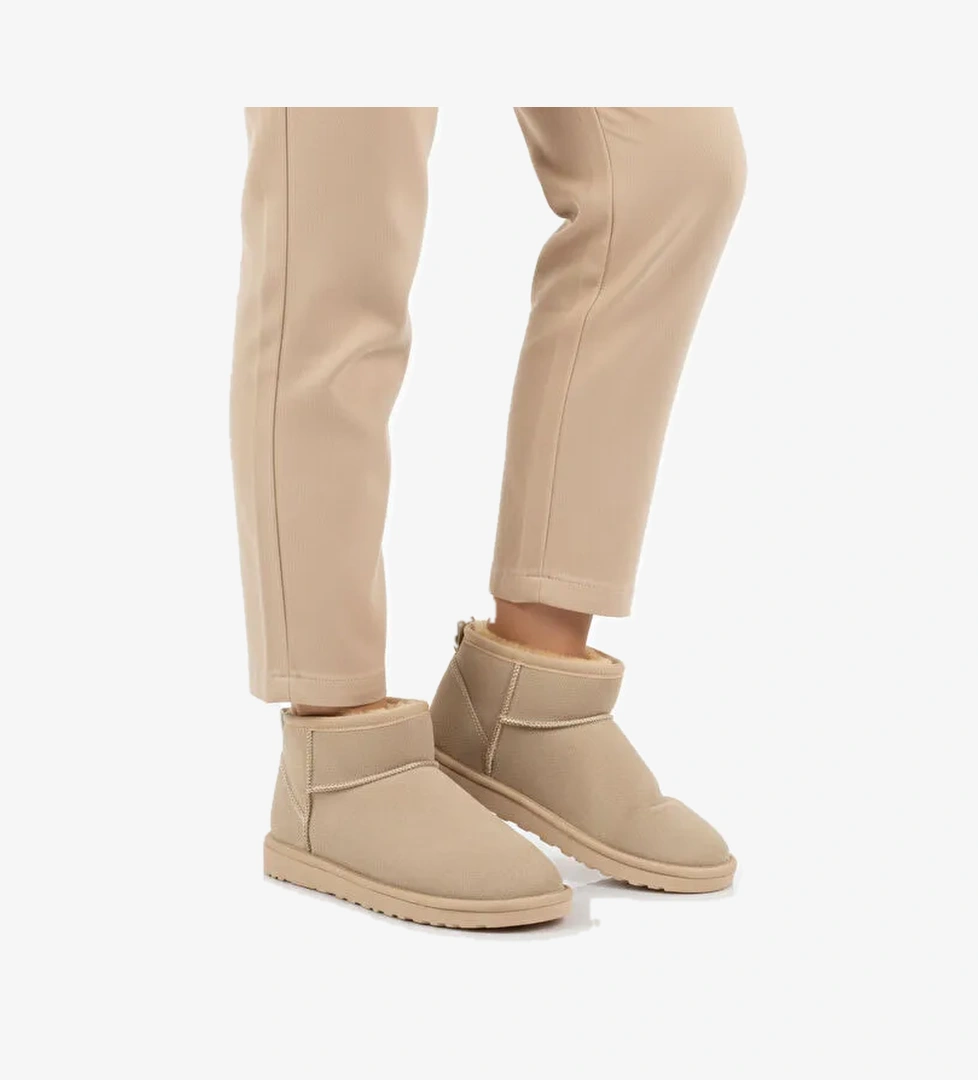 Ayakmod Bej Ayakmod İçi Kürklü Soğuğa Dirençli Kadın Bot U-19 Z