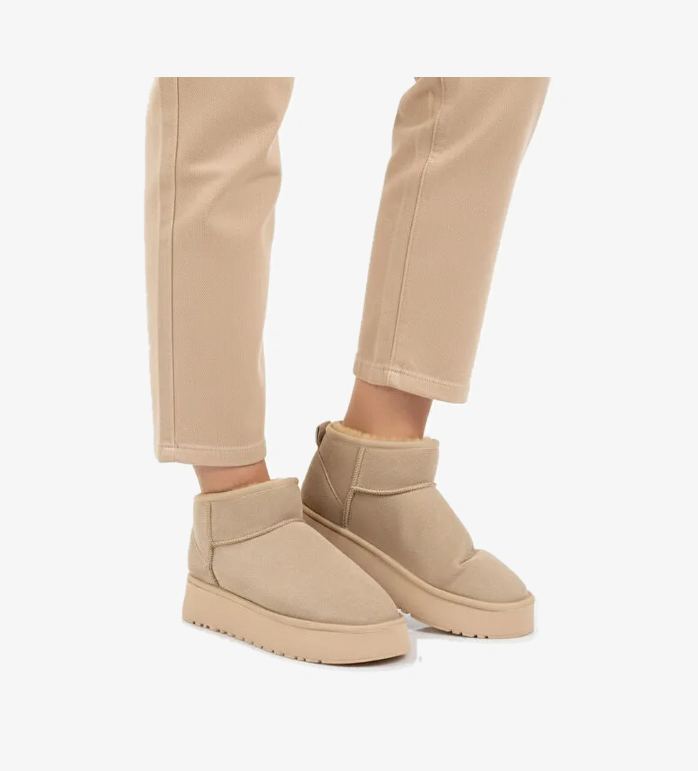 Ayakmod Kahverengi Ayakmod İçi Kürklü Soğuğa Dirençli Kadın Bot U-400 Z