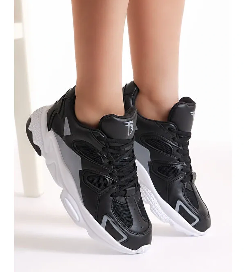 Tonny Black Siyah Tonny Black Rahat Kalip Unisex Spor Ayakkabı