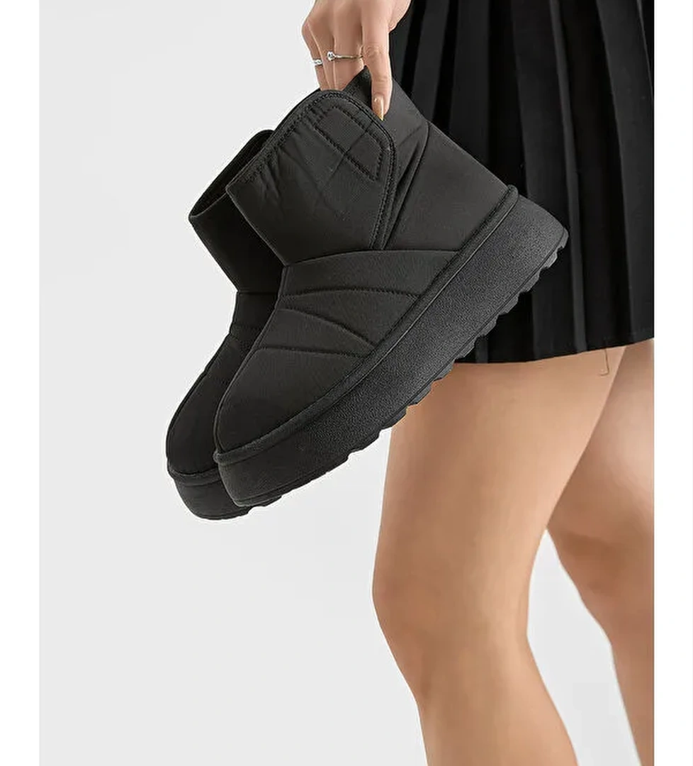 Tonny Black Bej Tonny Black Kalin Poli Kadın Taban İçi Kürklü Cırtlı Bot