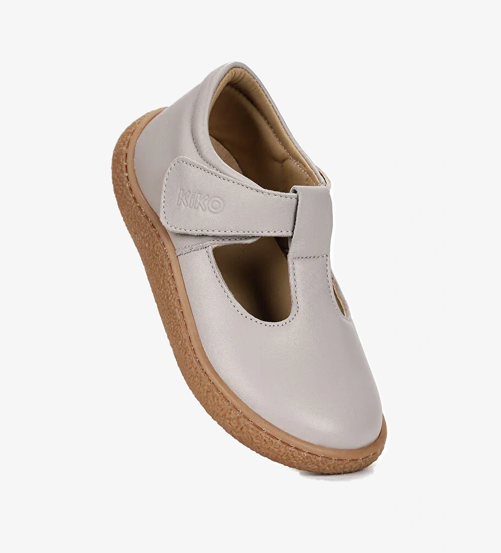 Kiko Kids Beyaz Kiko Kids Lija %100 Deri Günlük Kız Çocuk Babet Ayakkabı