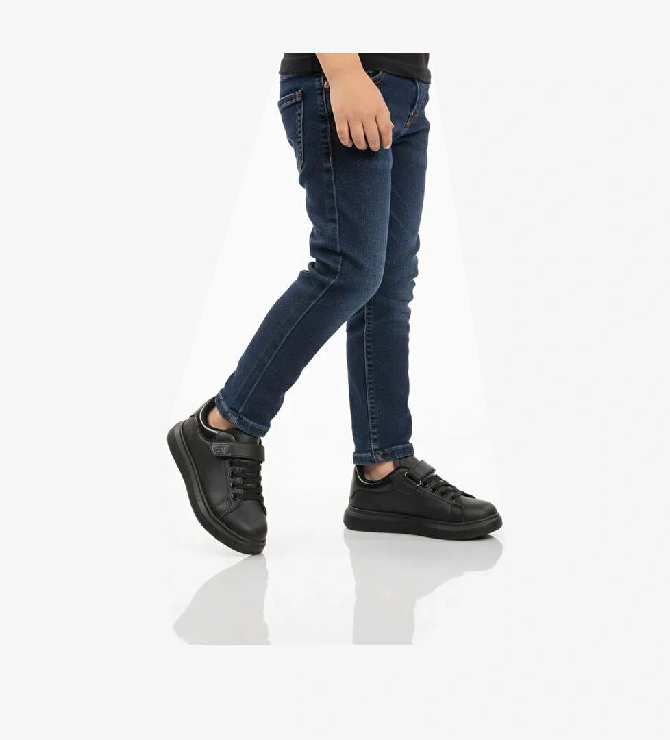 Ayakmod Siyah Ayakmod Cirtli Unisex Çocuk Spor Ayakkabı 150 F