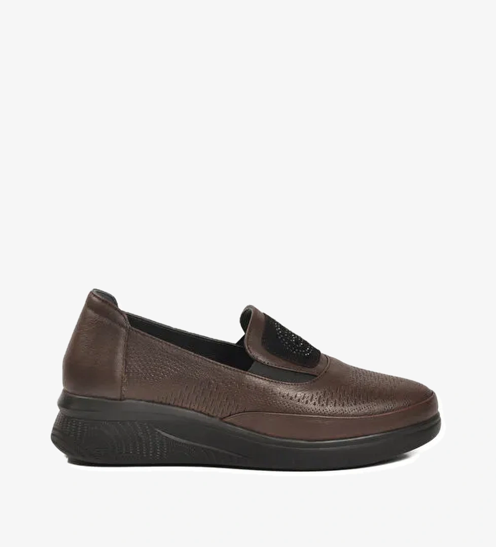 Voyager Kahverengi Voyager Hakiki Deri Kahve Anatomik Kadın Casual Ayakkabı 9779 Z