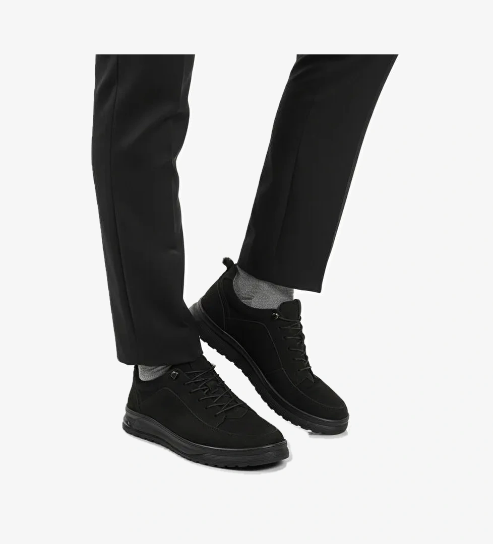 Ayakmod Siyah Ayakmod Nubuk Hakiki Deri Erkek Casual Ayakkabı 138 M