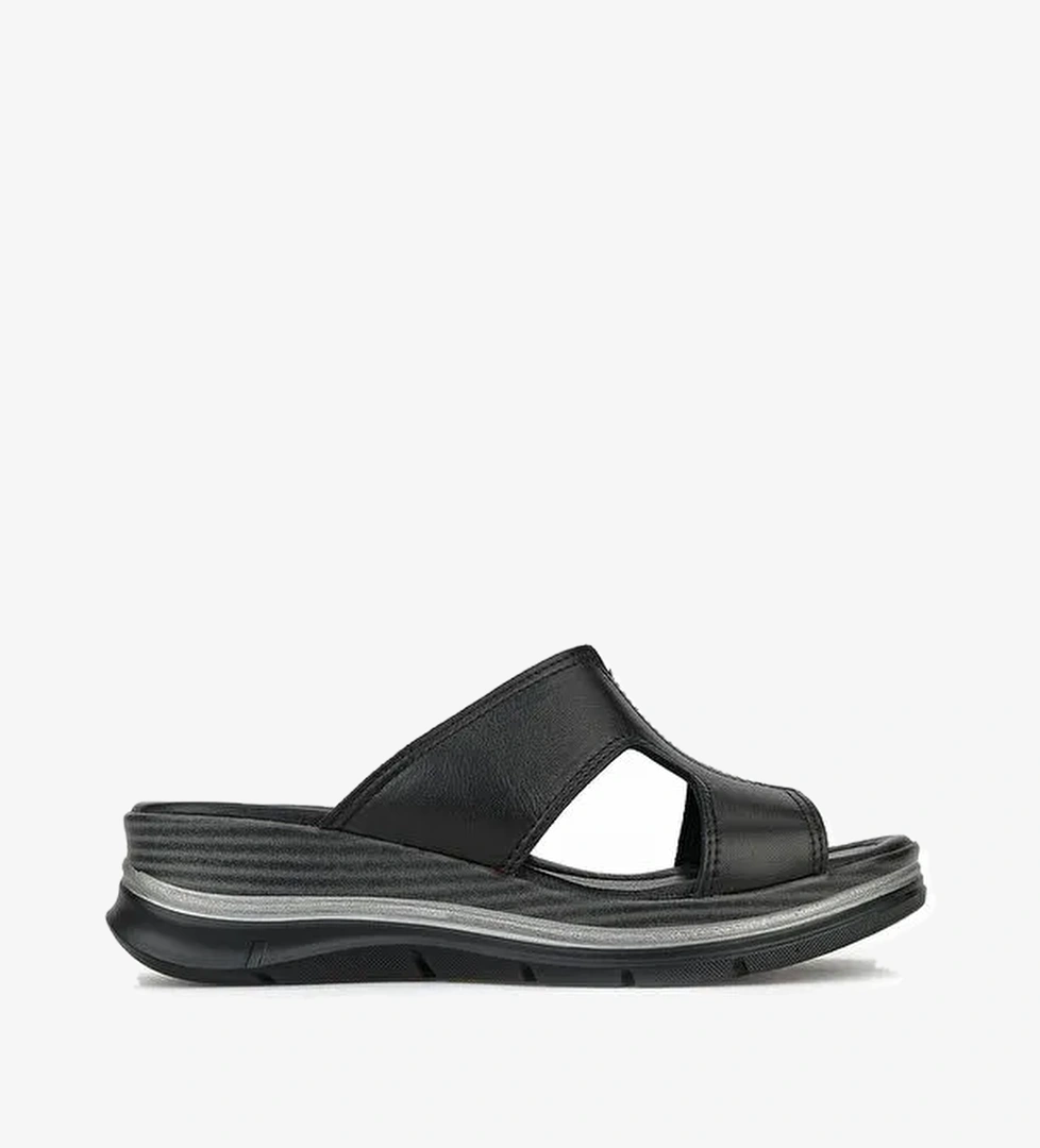 Ziya Ayakkabi Turuncu Ziya Ayakkabi Hakiki Deri Kadın Dolgu Terlik 1611020Z2565