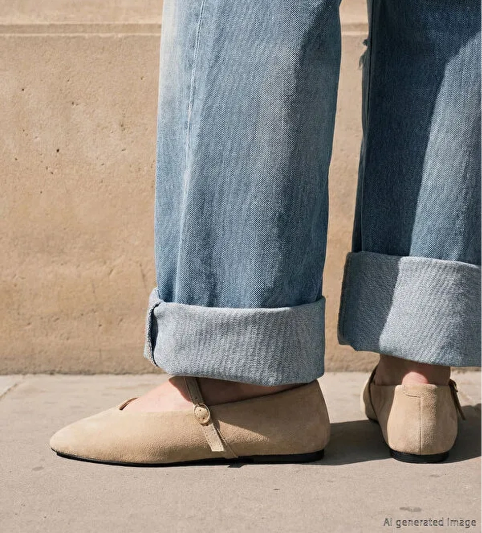 Lcw Steps Bej Lcw Steps Süet Kadın Babet