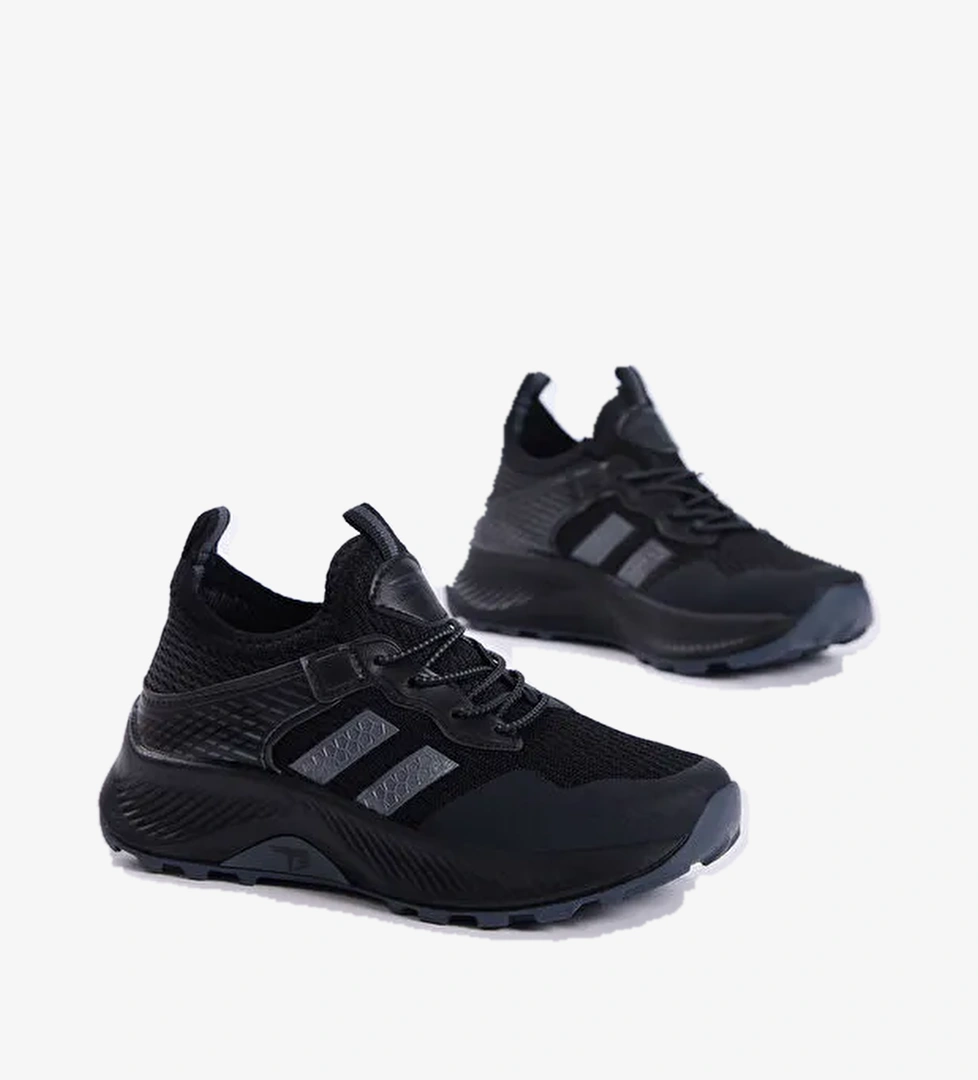 Tonny Black Beyaz Tonny Black Rahat Kalip Çocuk Unisex Nefes Alabilen Kumaş Bağcıklı Sneaker