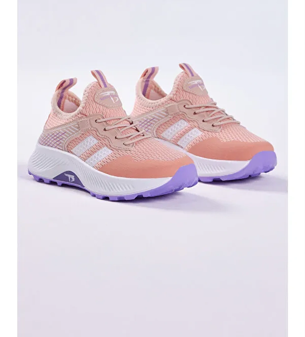 Tonny Black Beyaz Tonny Black Rahat Kalip Çocuk Unisex Nefes Alabilen Kumaş Bağcıklı Sneaker