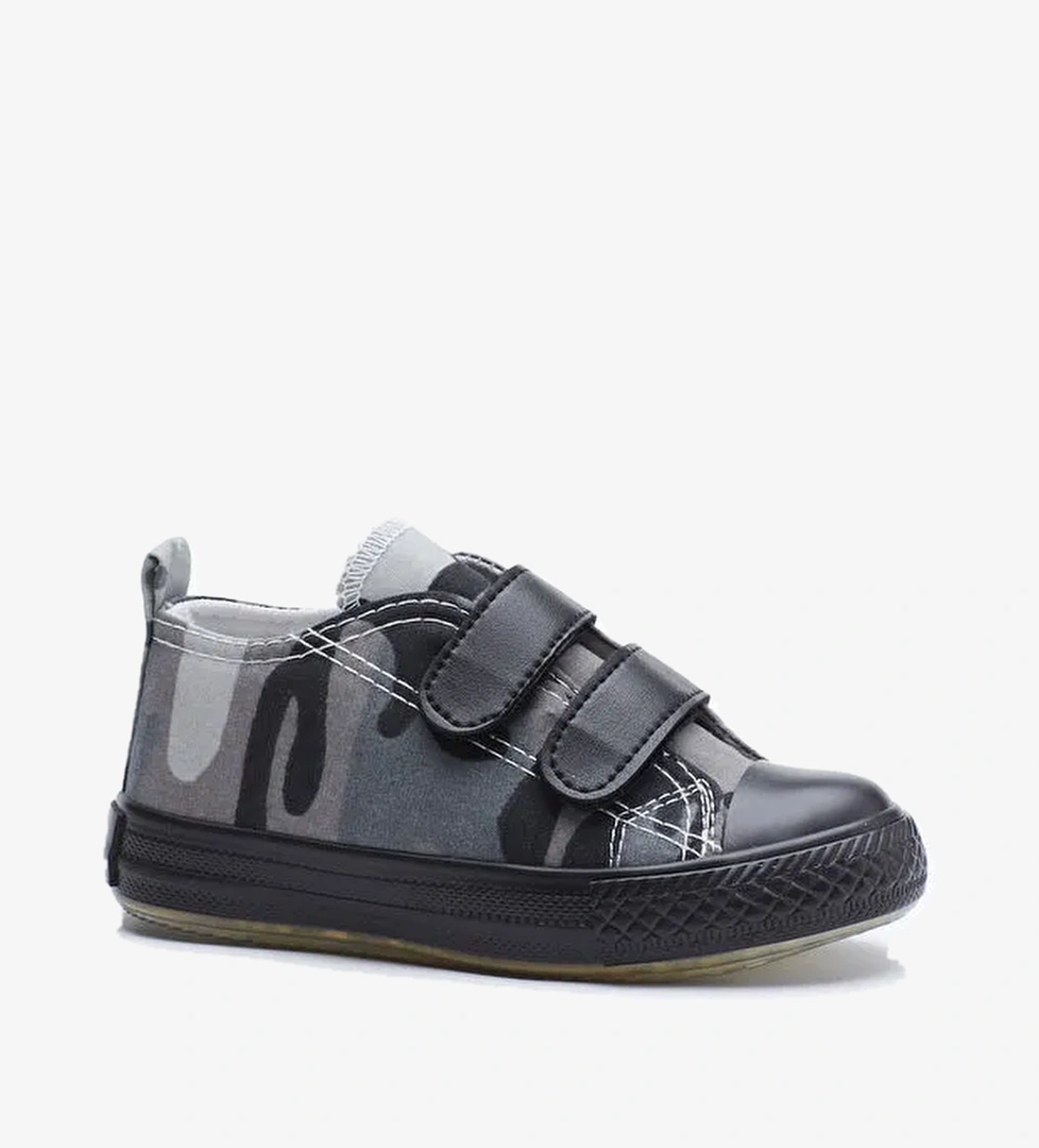 Tonny Black Siyah Tonny Black Rahat Kalip Çocuk Unisex Işıklı Cırtlı Spor Ayakkabı