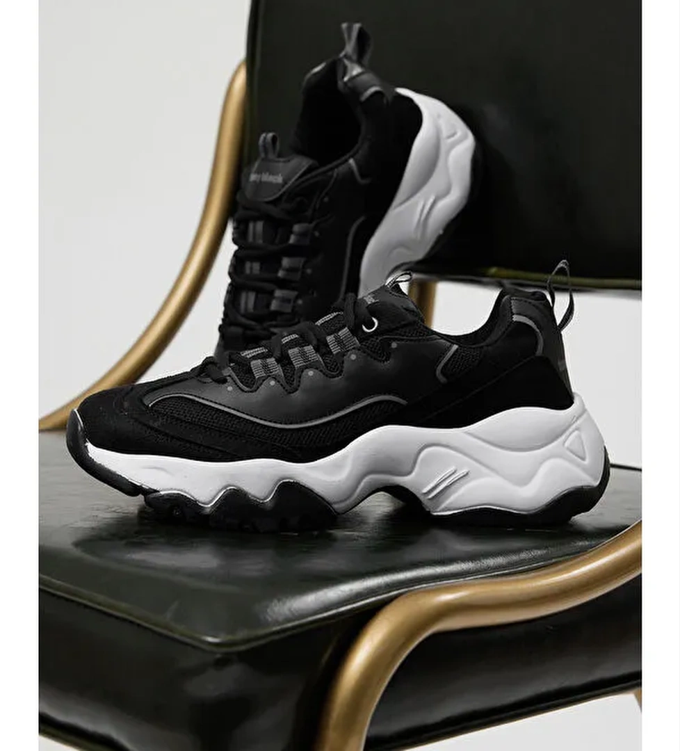 Tonny Black Beyaz Tonny Black Rahat Kalip Kadın Yüksek Taban Bağcıklı Spor Ayakkabı