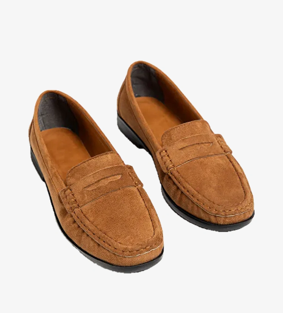 Kadin Taba Termo Kaymaz Taban Loafer Oxford Kadin Ayakkabi
