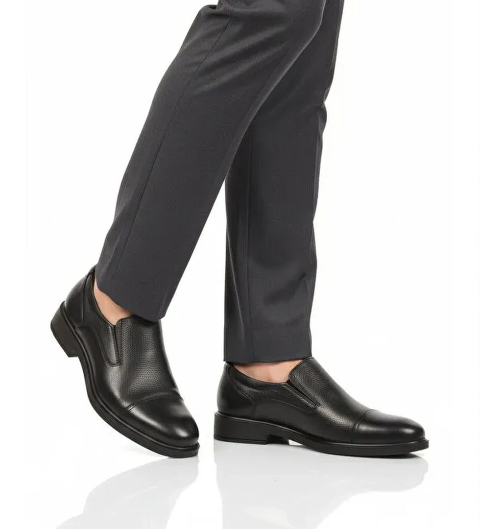 Ayakmod Siyah Ayakmod Hakiki Deri Kaymaz Taban Erkek Klasik Ayakkabı 916 M