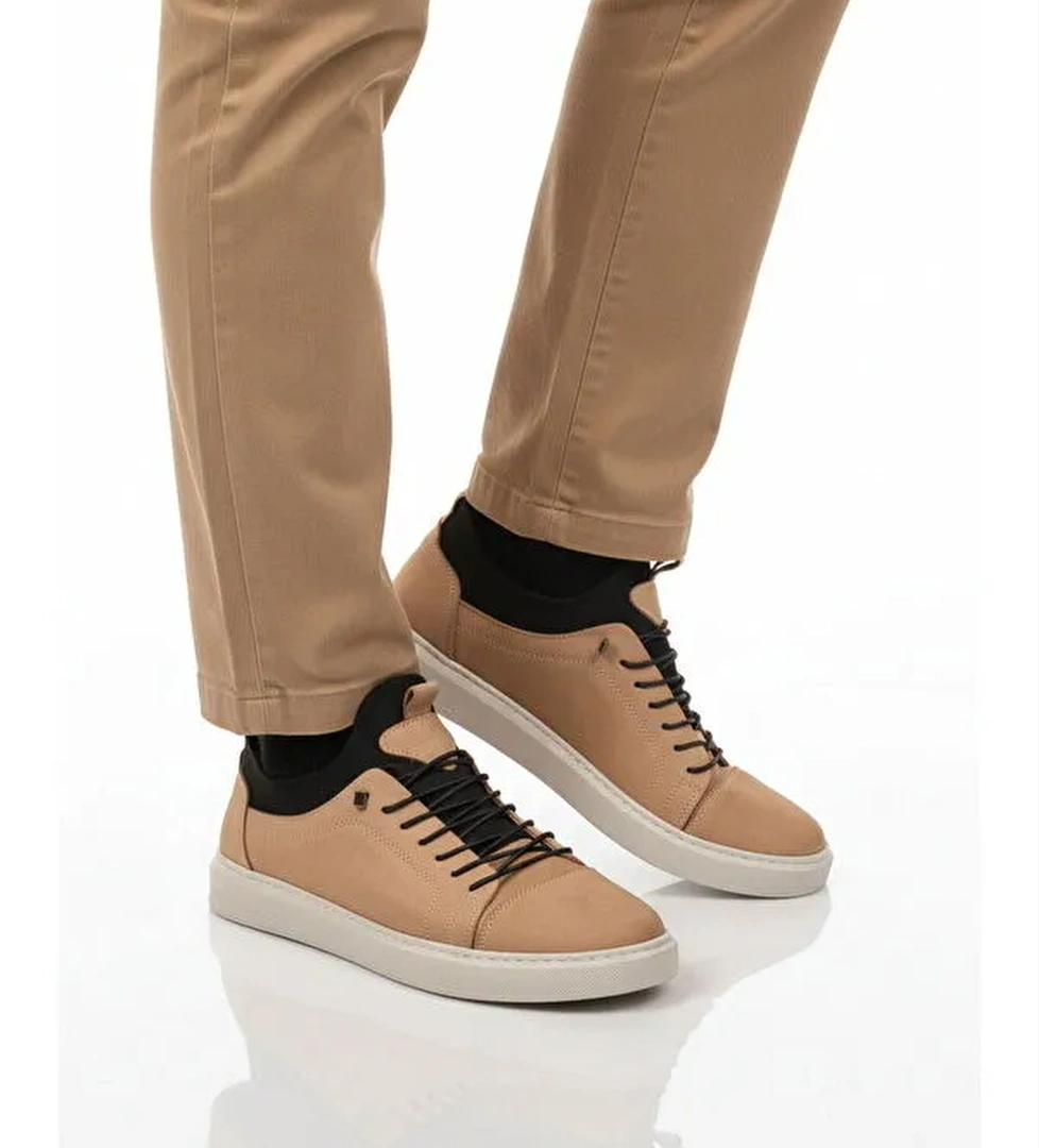 Ayakmod Kum Ayakmod Nubuk Hakiki Deri Ortopedik Erkek Casual Ayakkabı 818 M