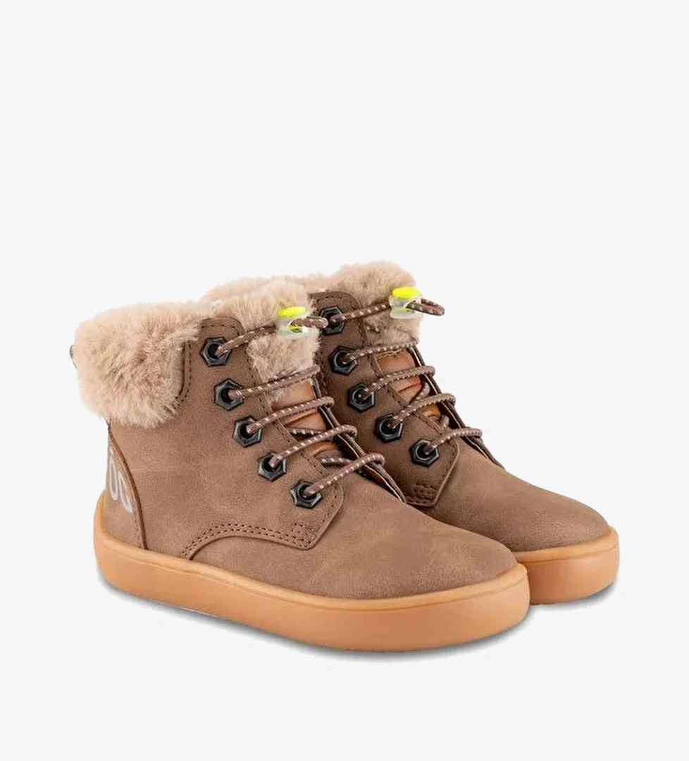 Hopfrög Pembe Hopfrög Furry Nubuk Boots Barefoot Çocuk Botu