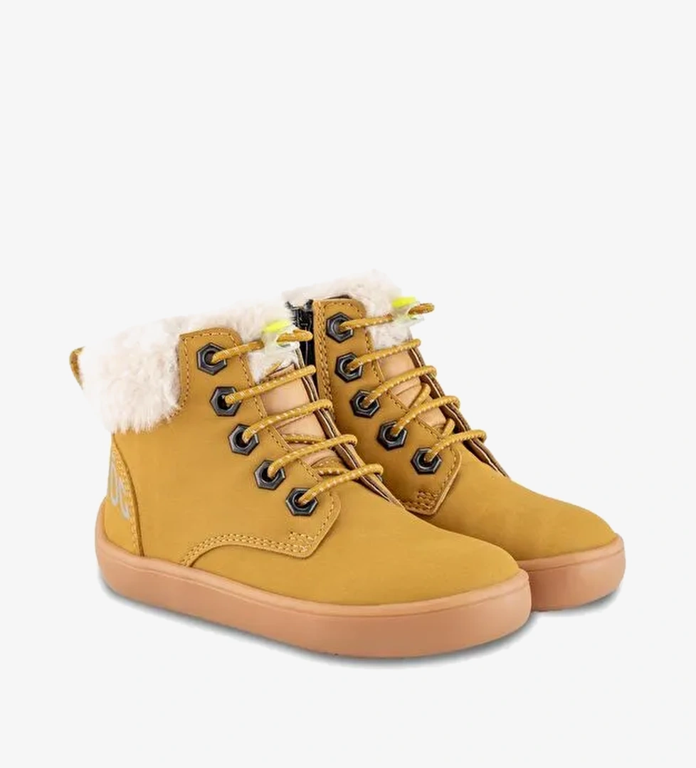 Hopfrög Pembe Hopfrög Furry Nubuk Boots Barefoot Çocuk Botu