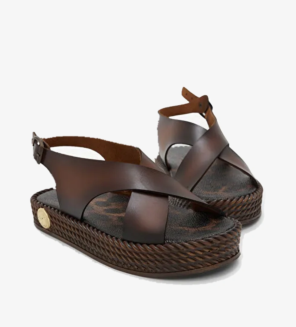 Tonny Black Yeşil Tonny Black Poli Taban Kadın Rahat Çapraz Bantlı Sandalet