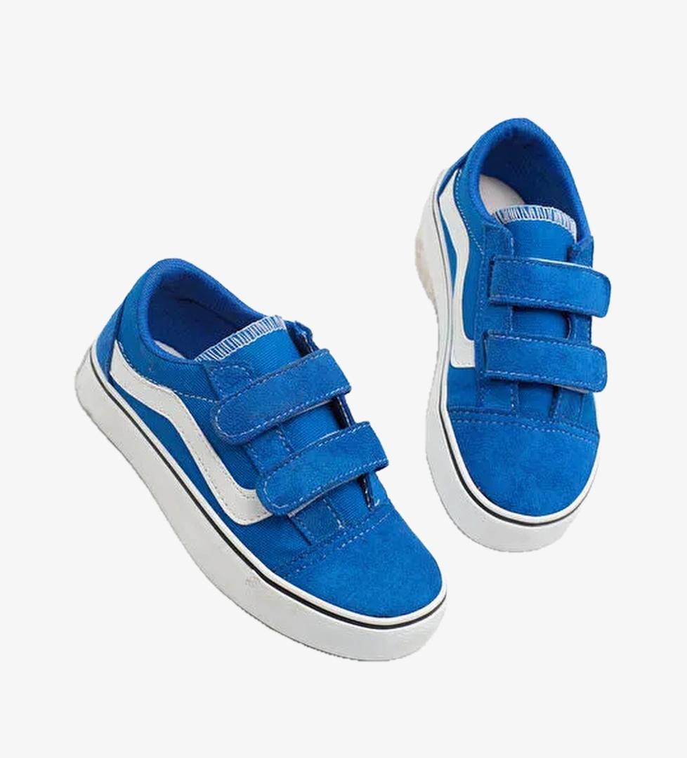 Cocuk Unisex Saks Kaucuk Taban Rahat Kalip Cift Cirtli Ayakkabi