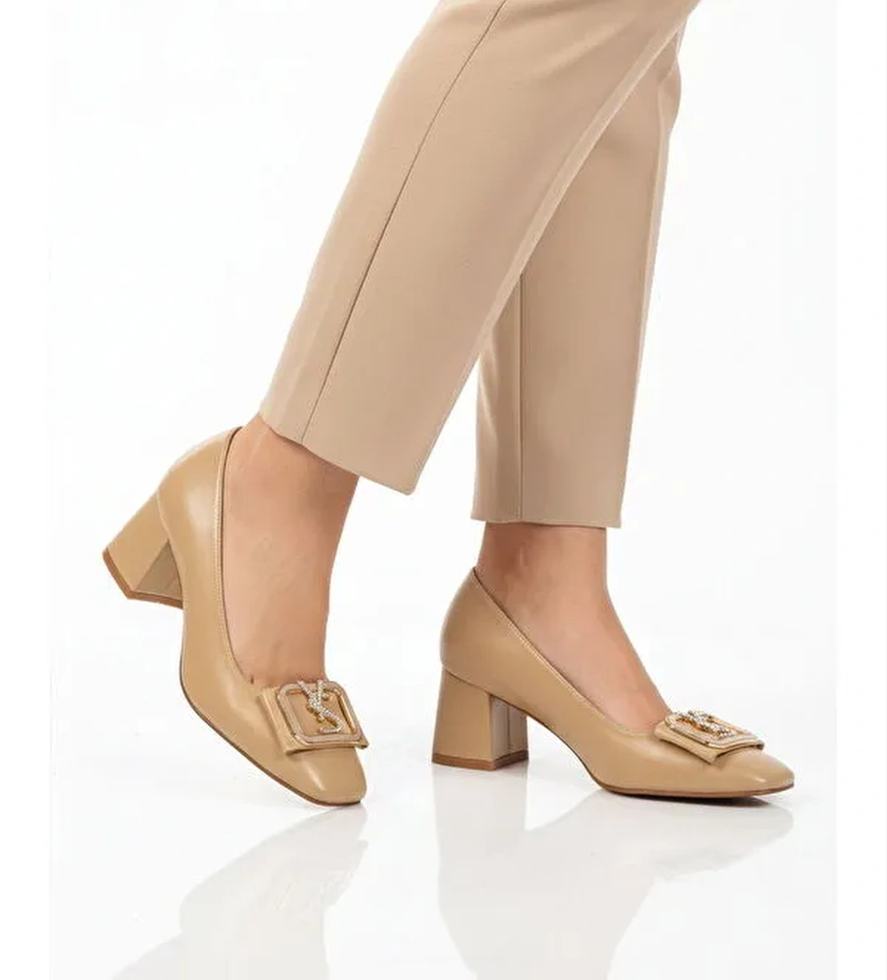 Ayakmod Bej Ayakmod Abiye Topuklu Kadın Ayakkabı 357209 Z