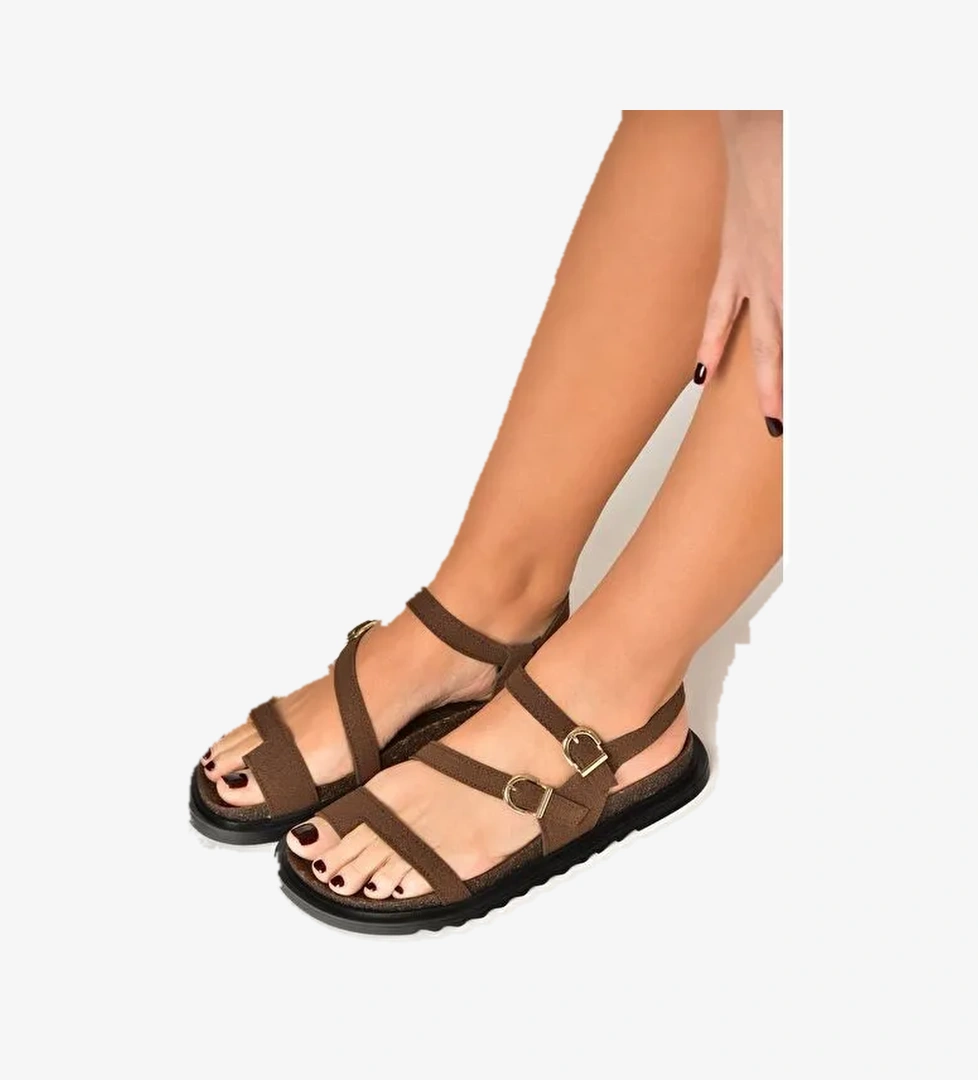 Fox Shoes Kahverengi Fox Shoes Sandalet Kadın Y250504002