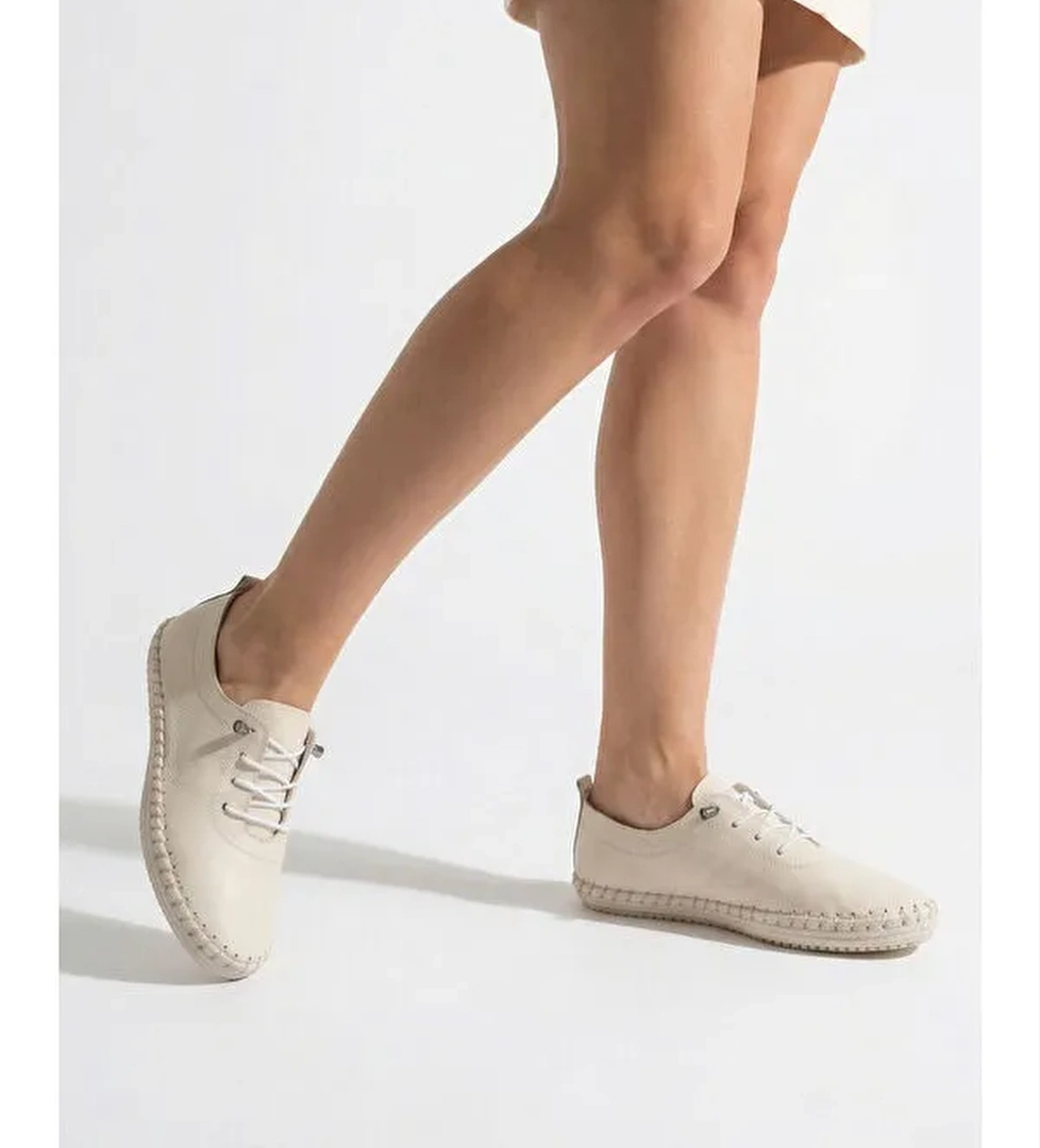 Fina Hakiki Deri Soft Konfor Tabanli Kadin Sneaker