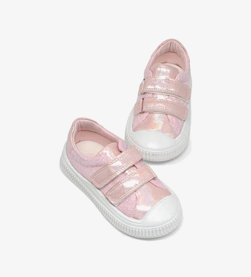 Cocuk Unisex Pembe Cocuk Sim Detayli Cirtli Rahat Kalip Sneaker
