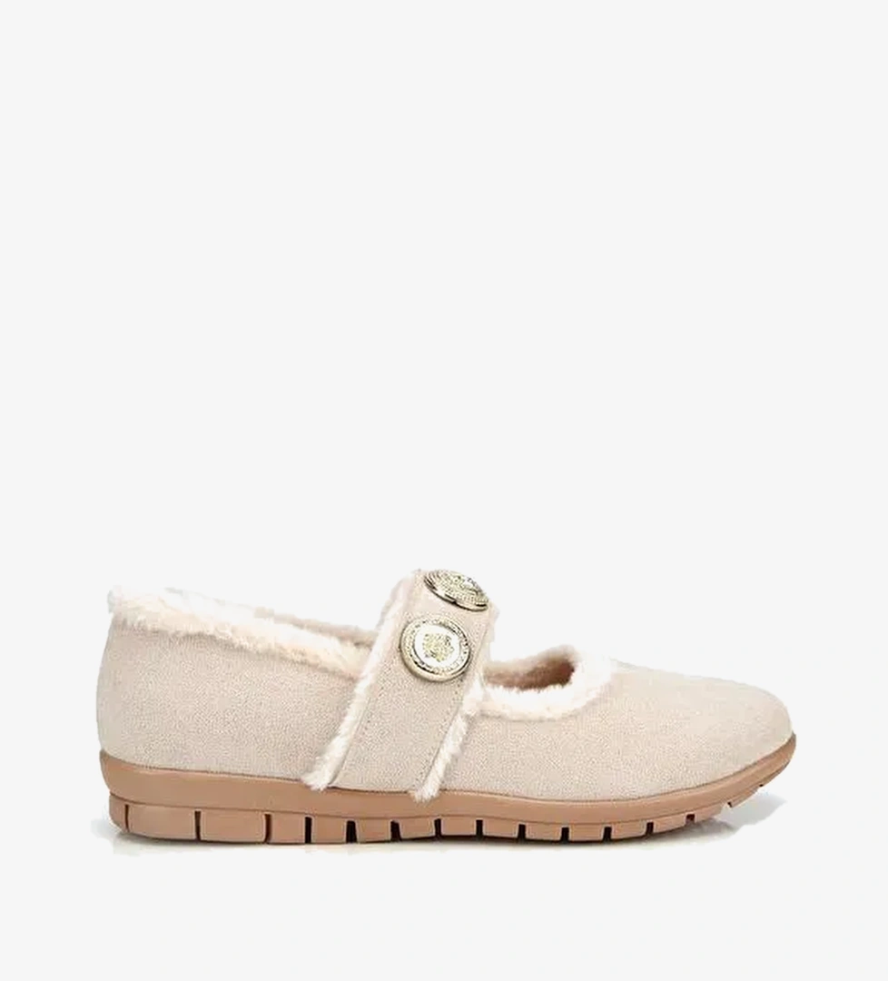 Yaya By Hotiç Kahverengi Yaya By Hotiç Yaya By Kadın Kürklü Tokalı Mary Jane Babet