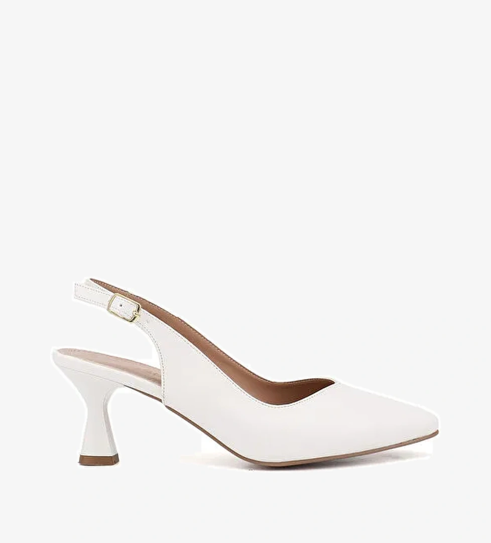 Gonderi(r) Kahverengi Gonderi(r) Sivri Burun Kadın Kadeh Ökçe Arkası Açık Ayakkabı